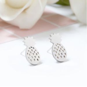 Tiny Pineapple Minimalist Stud Earrings